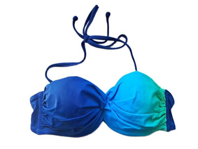 LASCANA - GÓRA OD BIKINI 38B - turkus lazur ombre