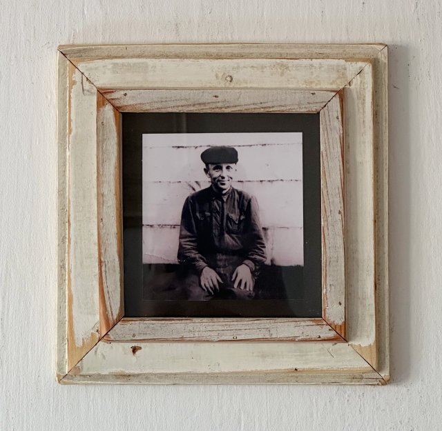 Vintage - Biała Ramka - stare drewno
