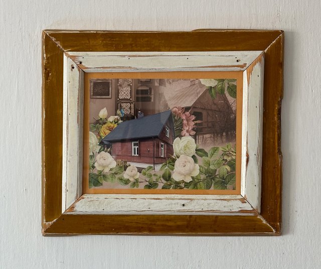 Vintage - Brązowa Ramka - stare drewno