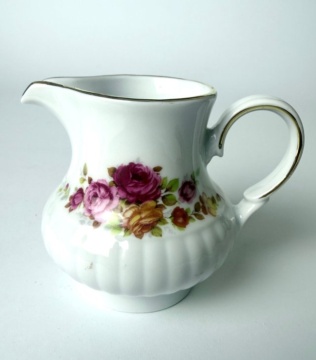 Mlecznik Mitterteich Bavaria Niemiecka Porcelana lata 50/60 Motyw Róż Vintage