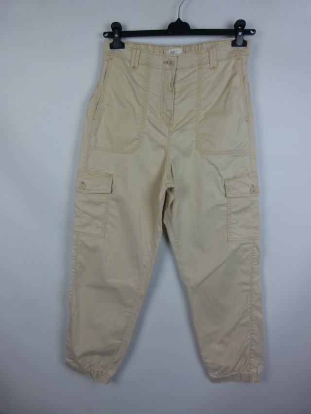 Marks & Spencer spodnie bojówki joggery ecru 12 / 40