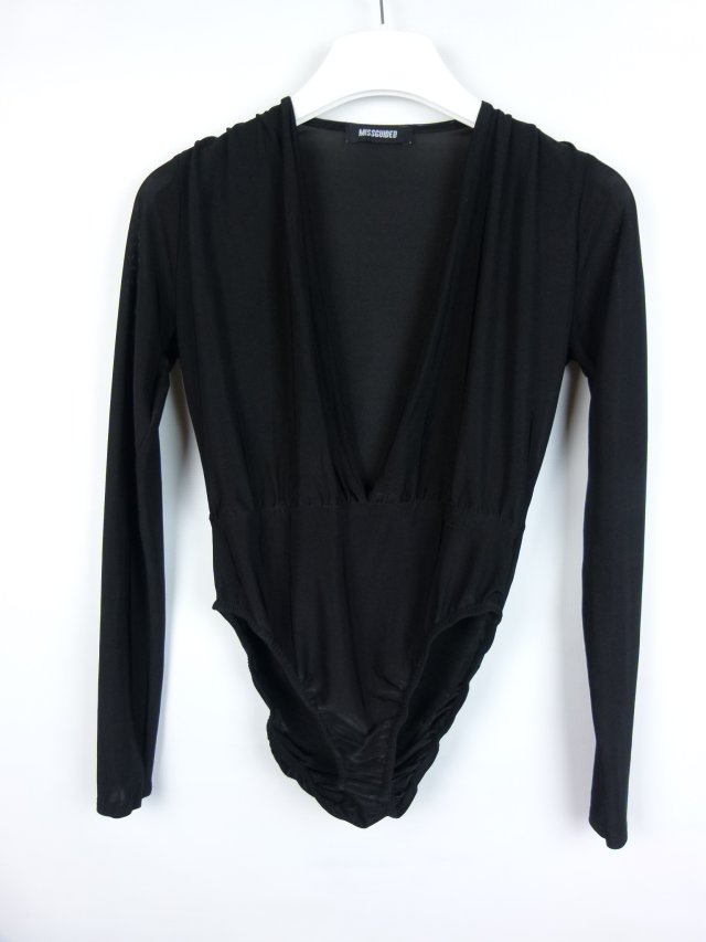 Missguided czarne body z długimi rękawami 10 / 38