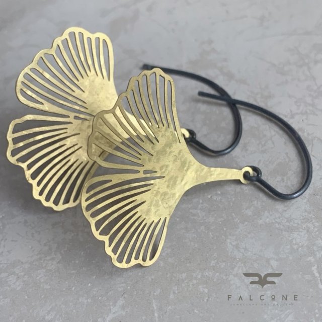 Kolczyki Golden Ginkgo