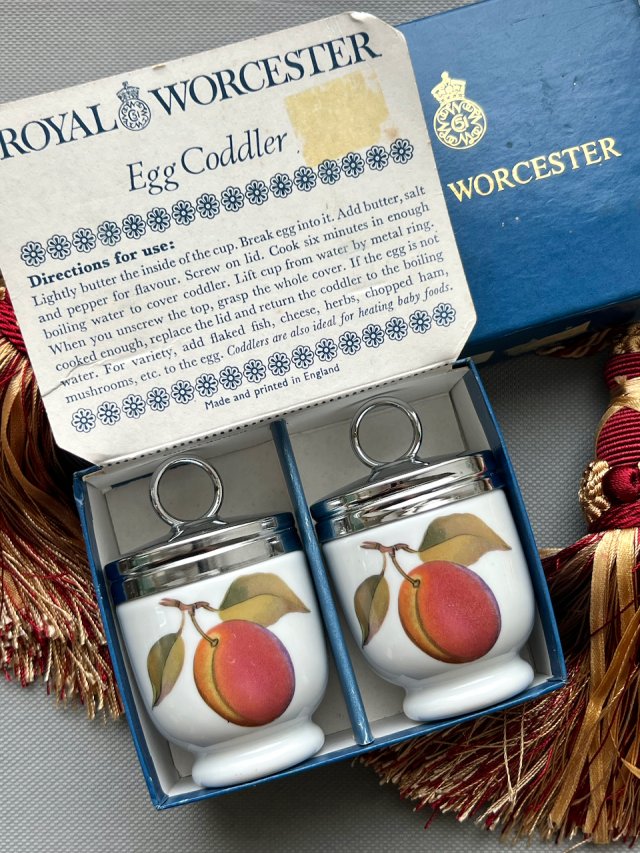 Egg Coddler ❤ Evesham ❤ Royal Worcester ❤ Owocowa linia ❤