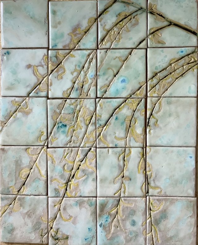 Zestaw kafli ceramicznych "Wierzba"