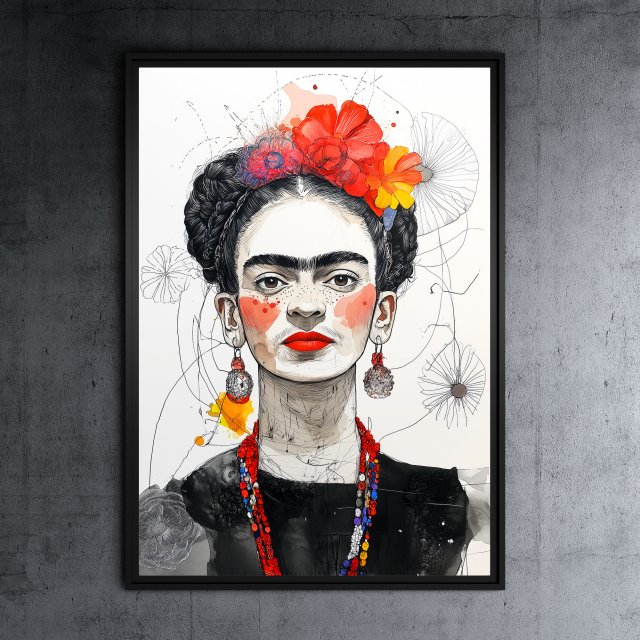 Frida - grafika na plakacie na A3