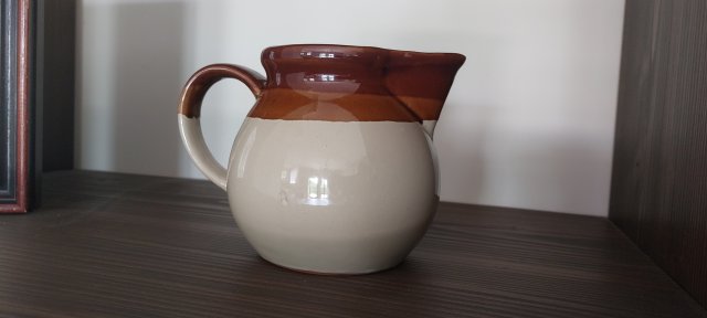 Vintage  ceramiczny wazon dzbanek rustykalny styl farmhouse wiejski dom