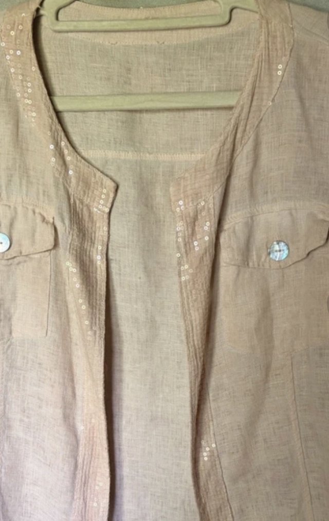 100 % Linen made in Italy pudrowy róż ciekawy fason jakościowy len