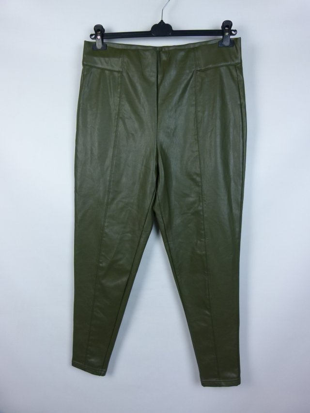 Marks&Spencer zielone legginsy ekoskóra 16 / 44