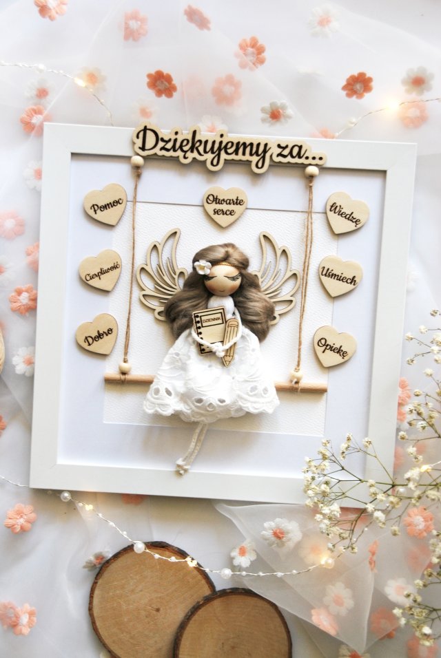 Podziękowanie dla nauczycielki - Anioł | Prezent dla nauczycielki
