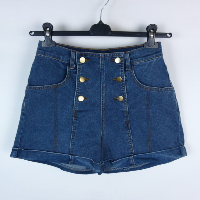 AllegraK spodenki jeans wysoki stan / S