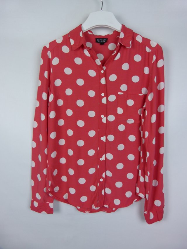Topshop koszulowa bluzka koszula w grochy 8 / 36