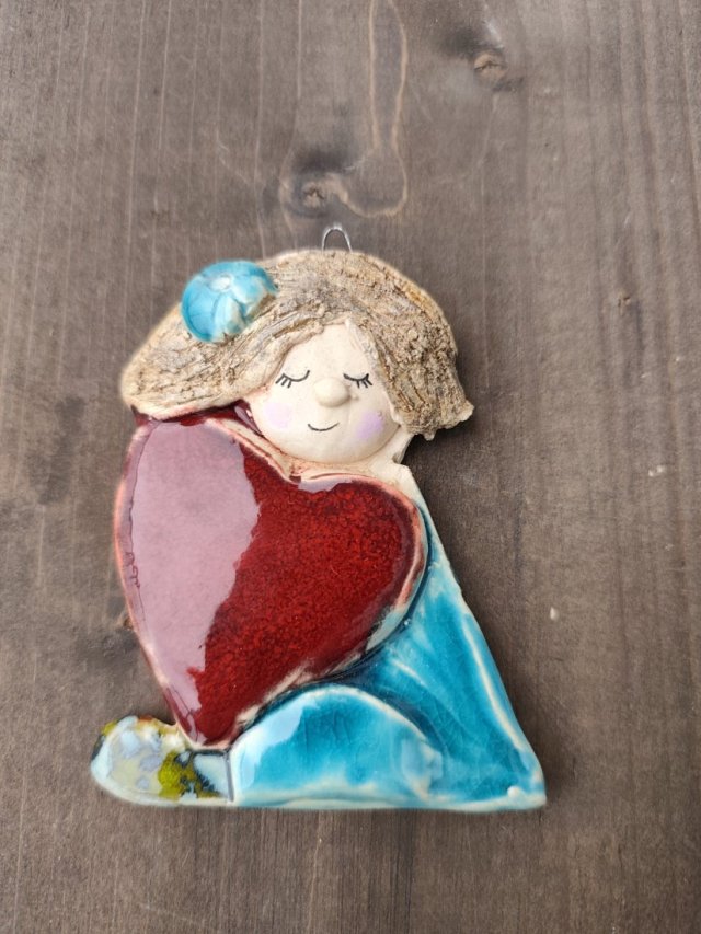 anioł ceramiczny