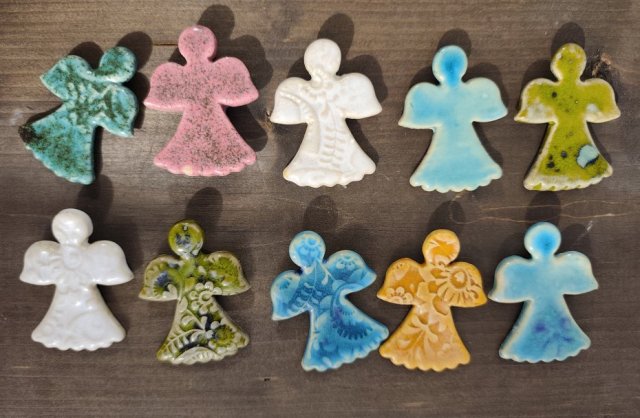 anioł ceramiczny magnes