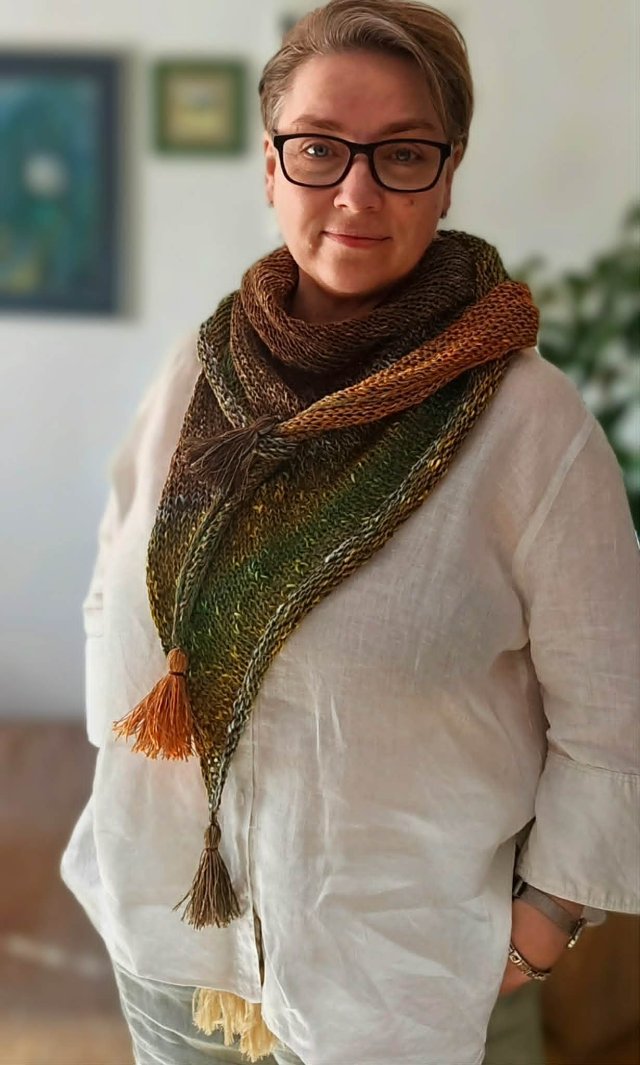 Lniana chusta boho