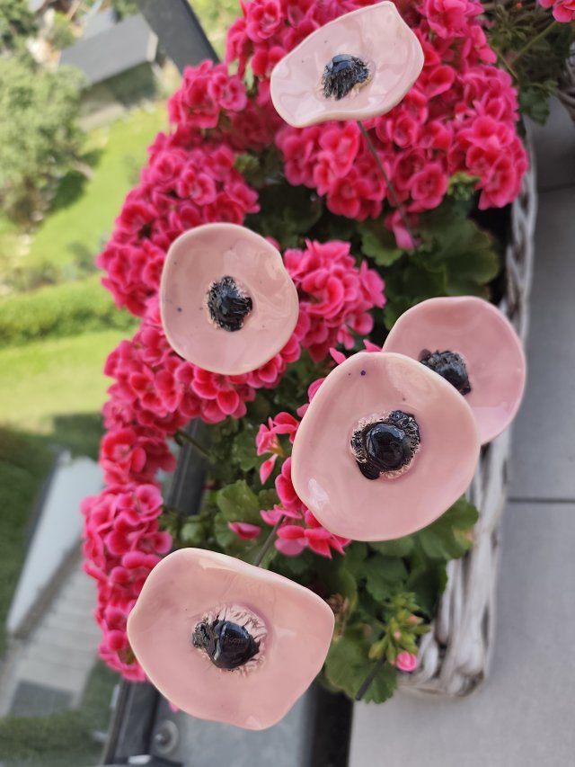 kwiat ceramiczny niezapominajka