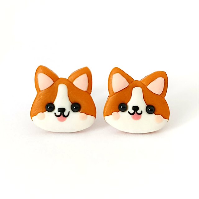 Kolczyki pieski Corgi