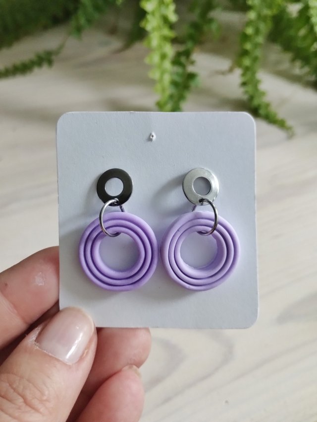 wiszące okręgi z okręgami :) fioletowe
