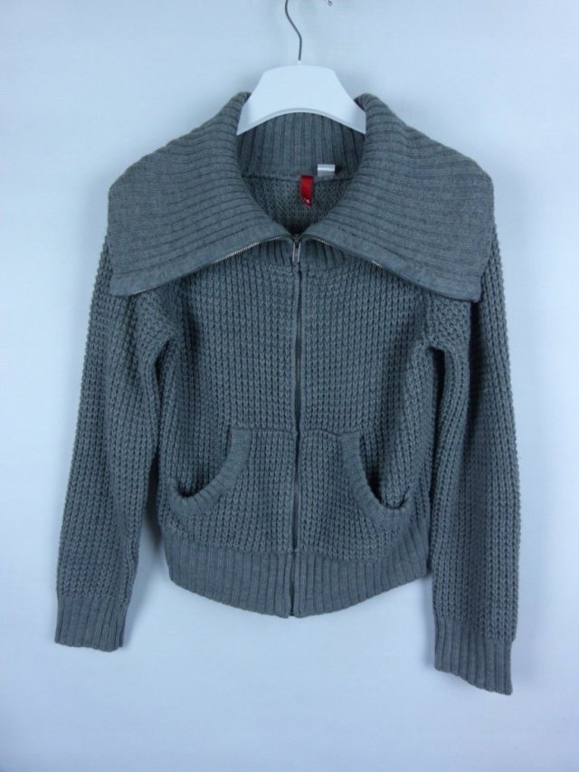 H&M szary sweter akryl wełna 14 / 40