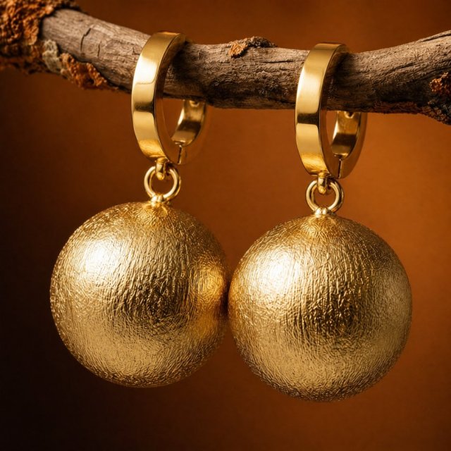 Alloys Collection  /Ball gold/ - kolczyki