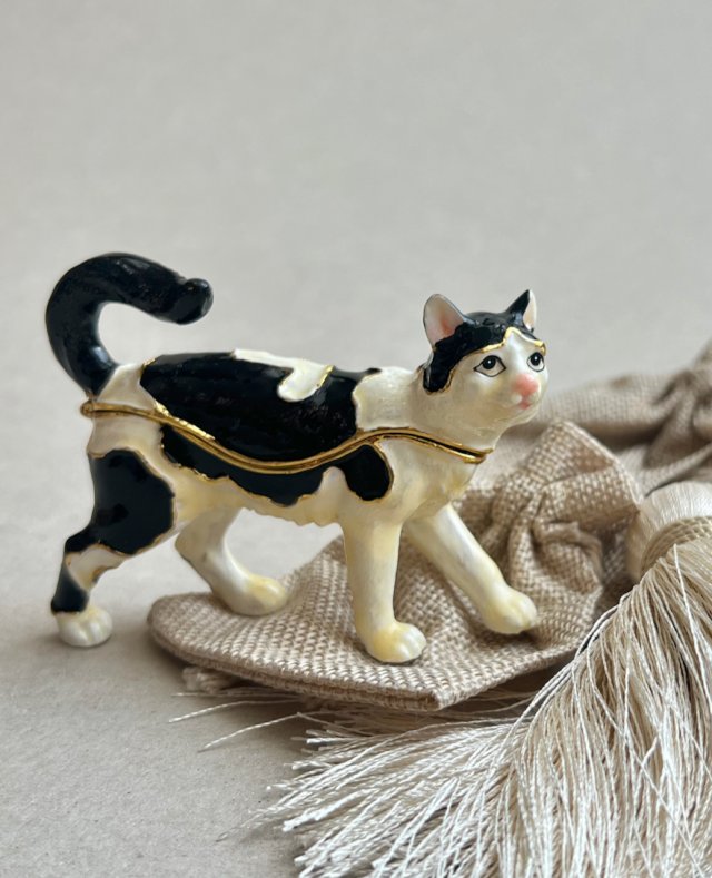 Cat Enamel Trinket Box ❤ Puzderko w emalii ❤