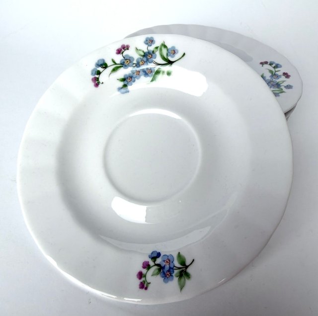 Porcelanowe talerzyki deserowe Ilmenau kwiatuszki zestaw 5 sztuk Vintage