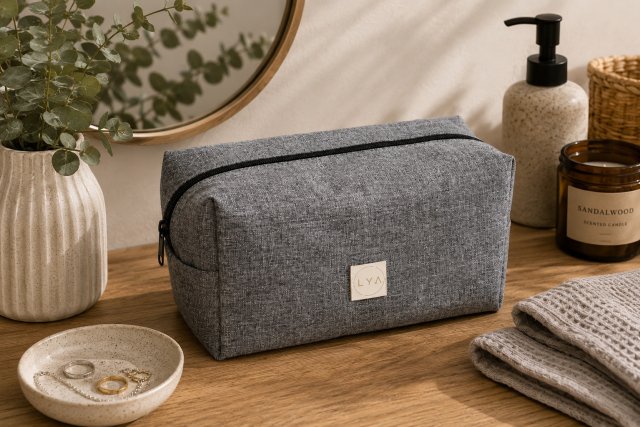 Kosmetyczka męska duża kosmetyczka podróżna wodoodporna saszetka etui organizer jeans