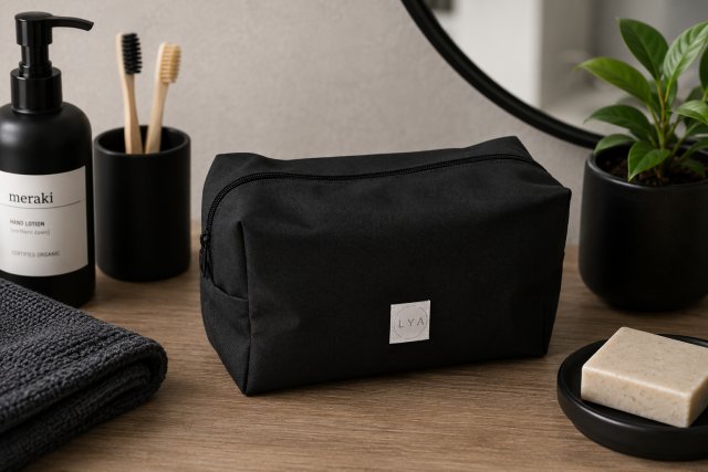 Kosmetyczka męska duża kosmetyczka podróżna wodoodporna saszetka etui organizer czarna