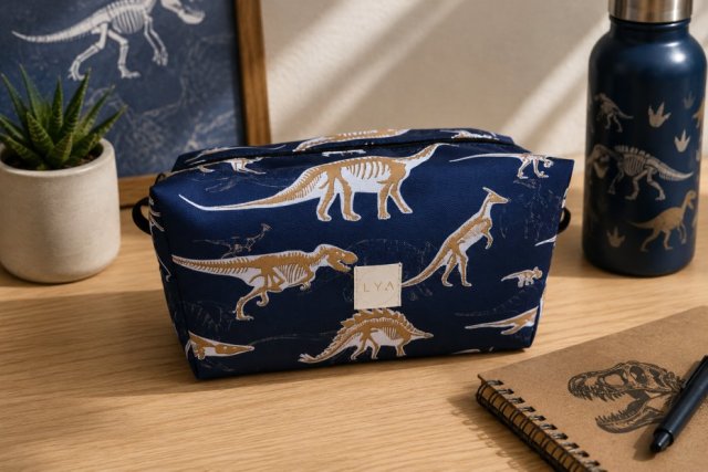 Kosmetyczka męska duża kosmetyczka podróżna wodoodporna saszetka etui organizer dinozaury
