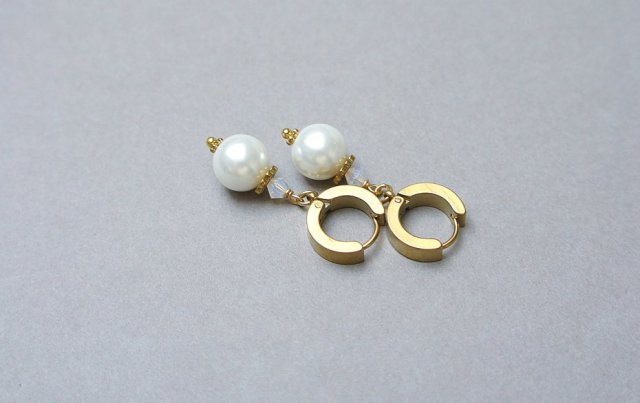 Pearls [white] perły vol. 26 - kolczyki
