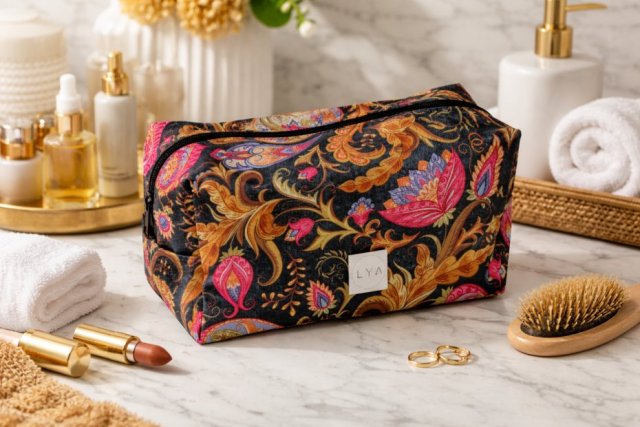 Kosmetyczka damska duża kosmetyczka podróżna wodoodporna saszetka etui organizer paisley