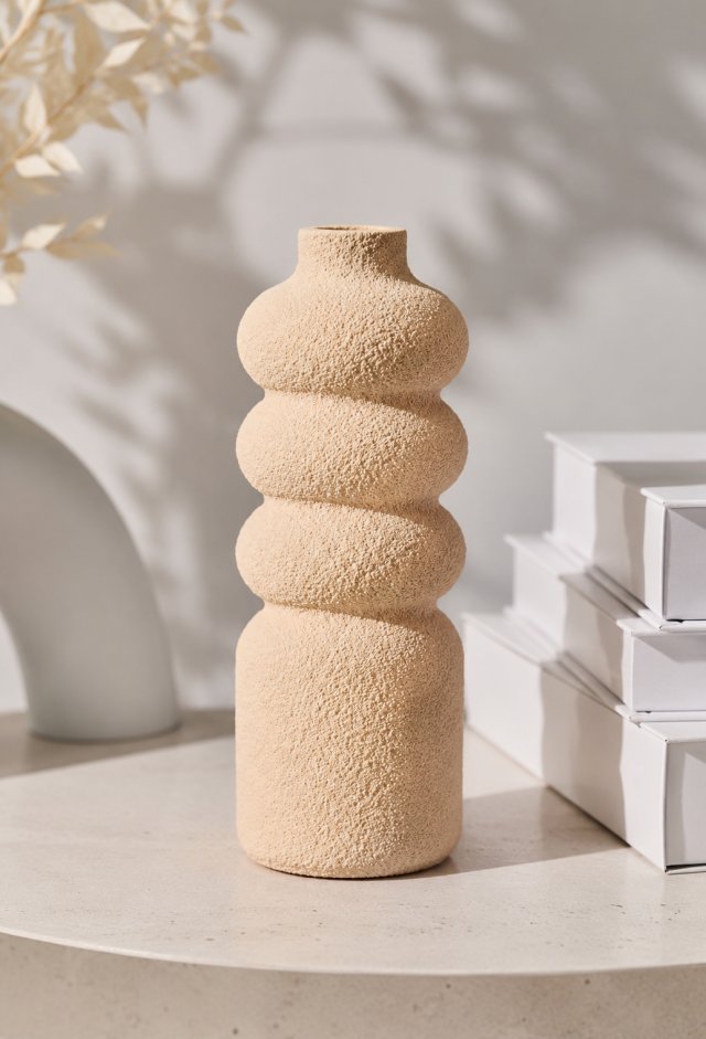 Verta | Minimalistyczny wazon na kwiaty w stylu Japandi i Scandi | Handmade & 3D Printed - Kolor Cream