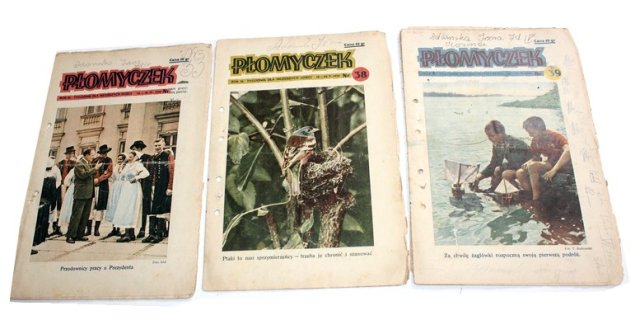 PŁOMYCZEK 1952 gazety PRL 3szt