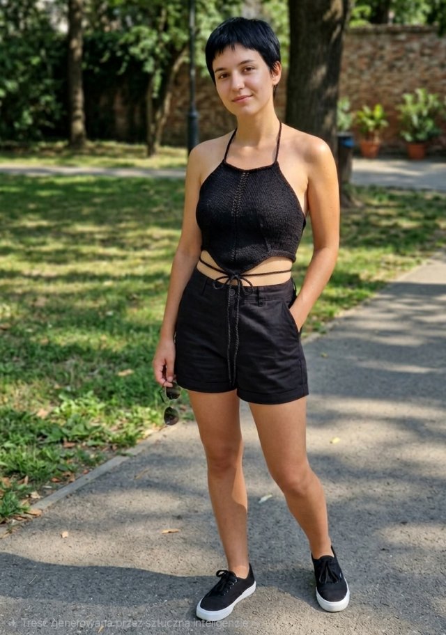 Top AMELIA czarny