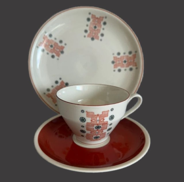Lettin Heinrich Baensch trio porcelanowe vintage 1956–1969 | filiżanka PRL DDR