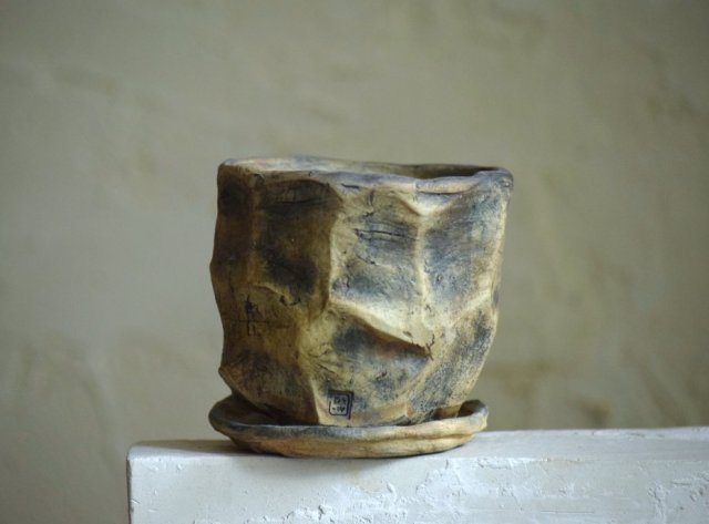 ŚLADY NATURY IV_doniczka ceramiczna_niebieskości
