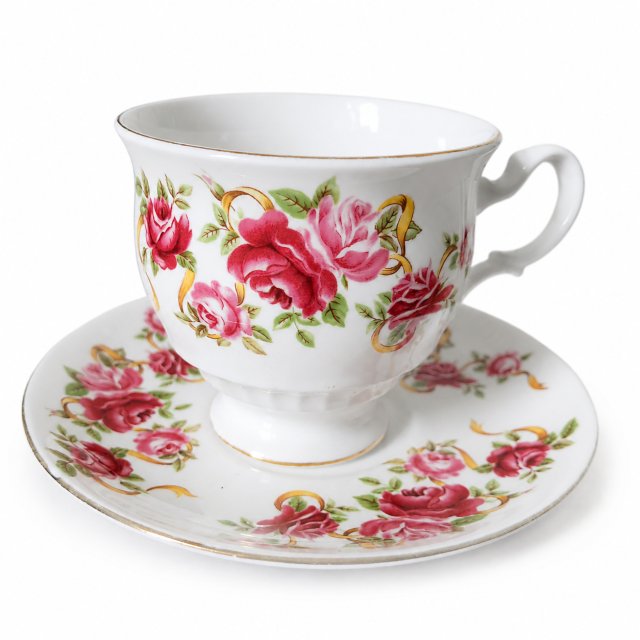 Filiżanka ze spodkiem Royal Kent, Staffordshire – Bone China