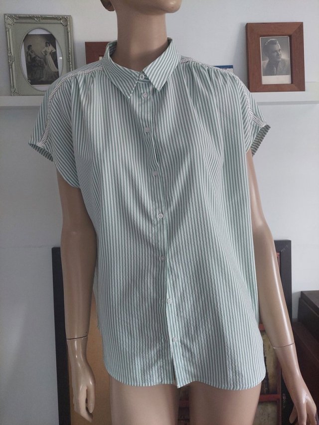 oversize w paseczki z mereżką