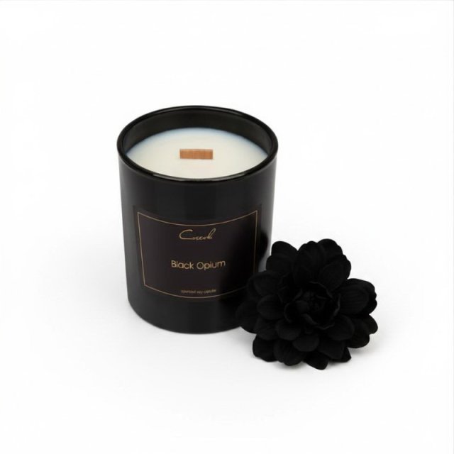 Black Opium- 210 gram ekologiczna naturalna świeca sojowa (dostępne inne zapachy)