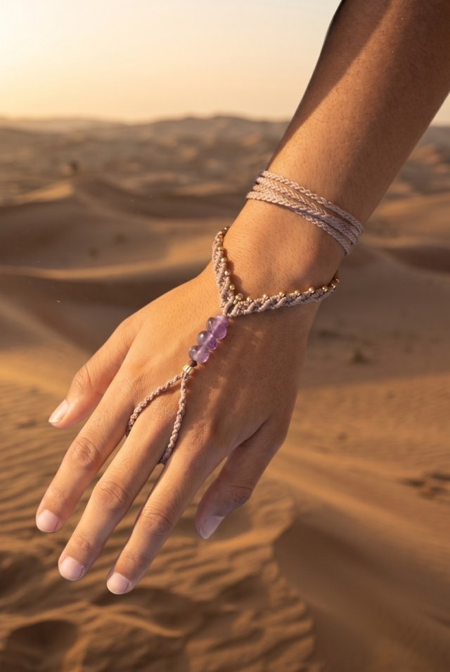 Hand harness z ametystem