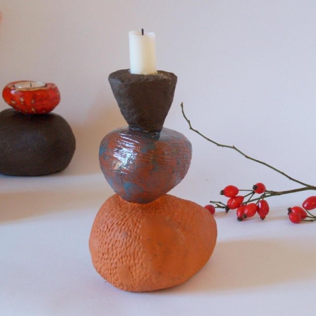 Ceramiczny świecznik
