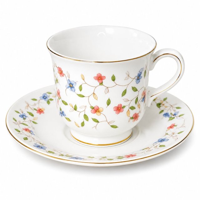 Porcelanowa filiżanka i spodek "Łączka" – niemiecka porcelana