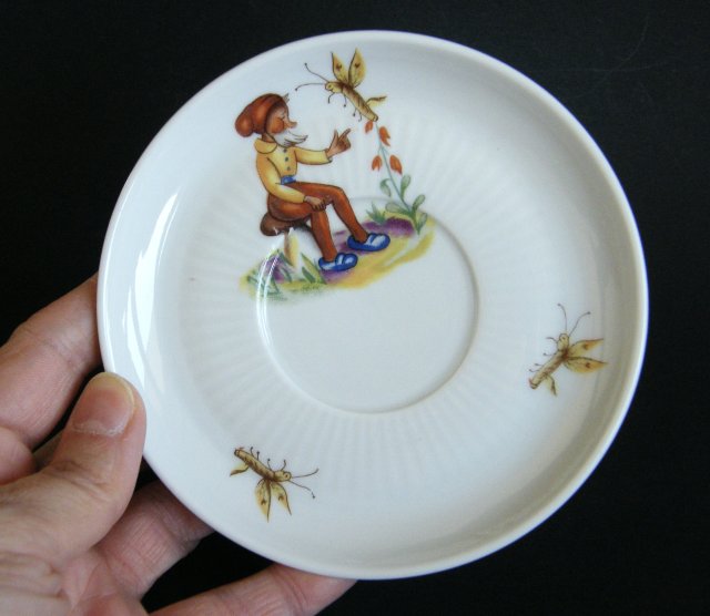 Vintage porcelana Chodzież spodek dla dzieci talerzyk prl krasnoludek