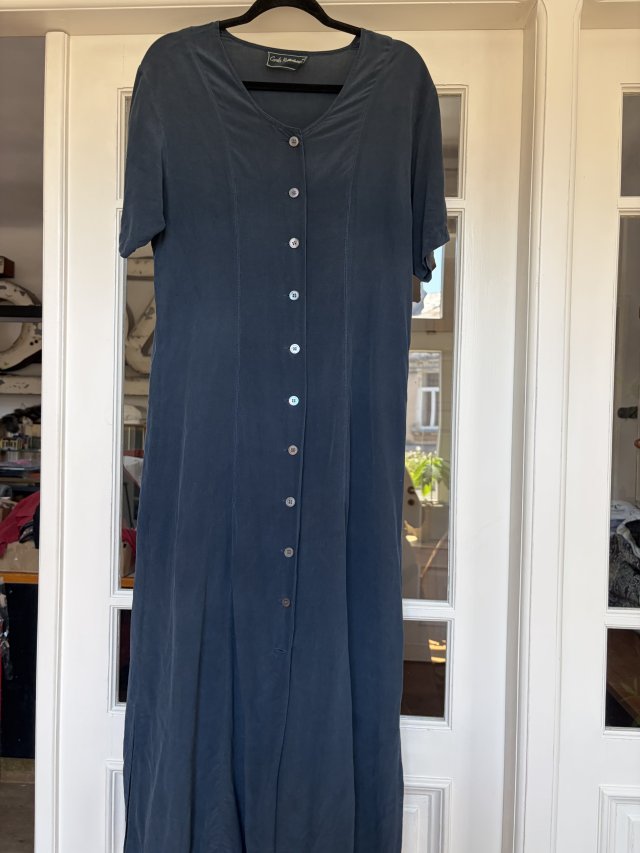 100 % SILK CARLA ROTTENHEIMER  jedwabna  sukienka długi żakiet