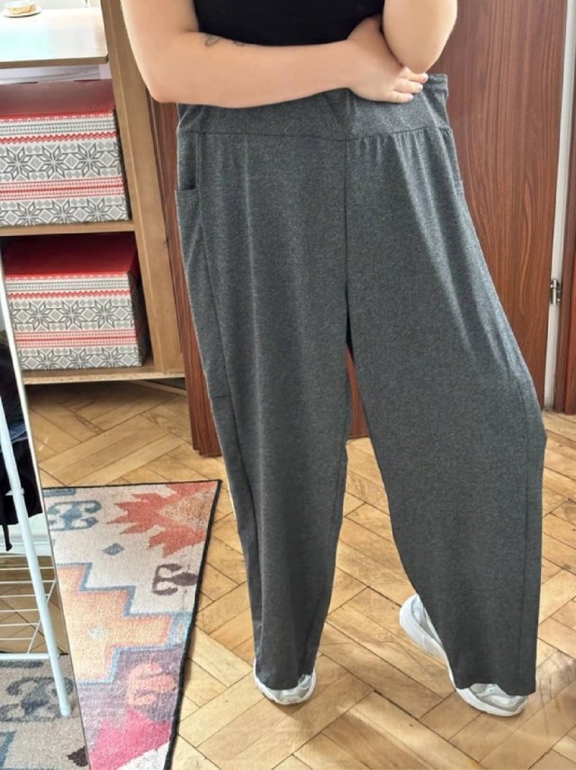 Legginsy czarne szare sportowe z kieszeniami 90% poliester 4XL / 48 / 20
