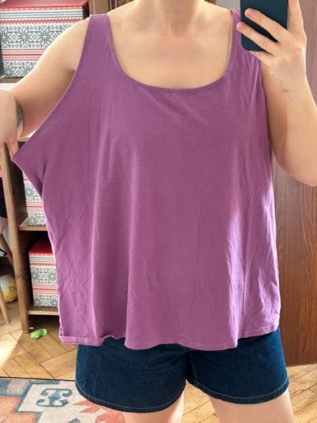 Fioletowy top J.Jill bez rękawów basic plus size  4XL / 48 / 20