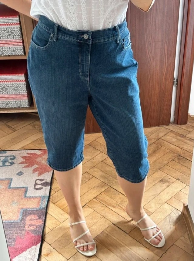 Gloria Vanderbilt 16W rybaczki jeansowe Slimming Effect stretch plus size XXL / 44 / 16