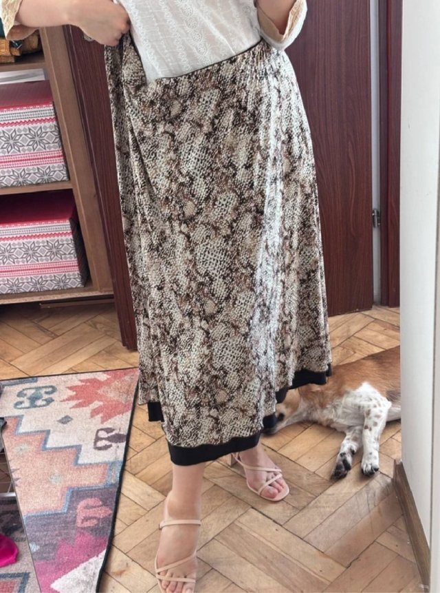 Spódnica midi wężowy print Maggie Barnes Plus Size 30/32W 8XL / 56 / 28