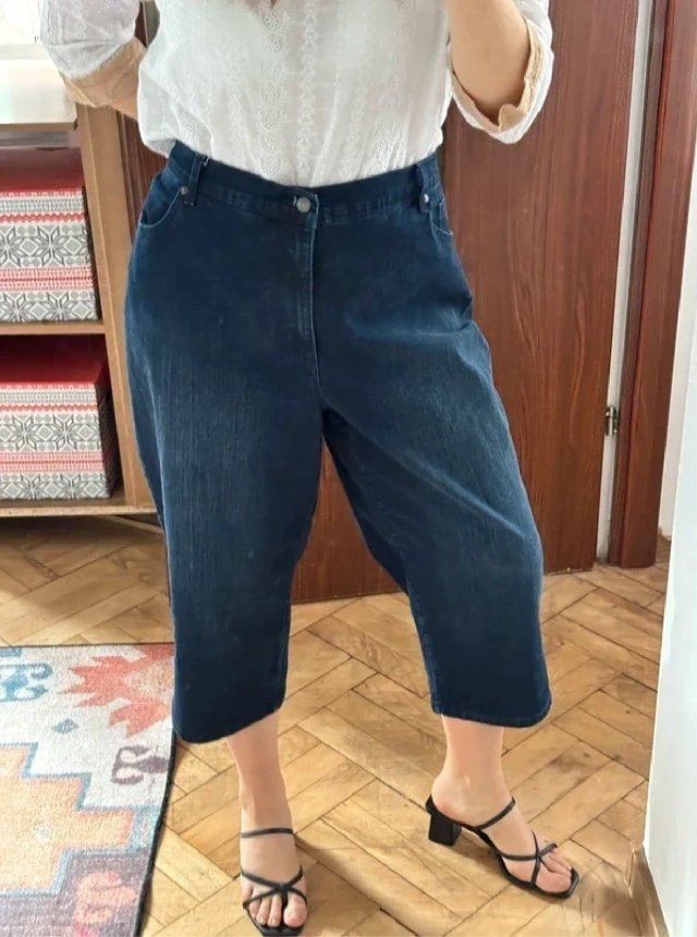 Jeansowe bermudy Gloria Vanderbilt 6XL granatowe klasyczne Plus Size 6XL / 52 / 24
