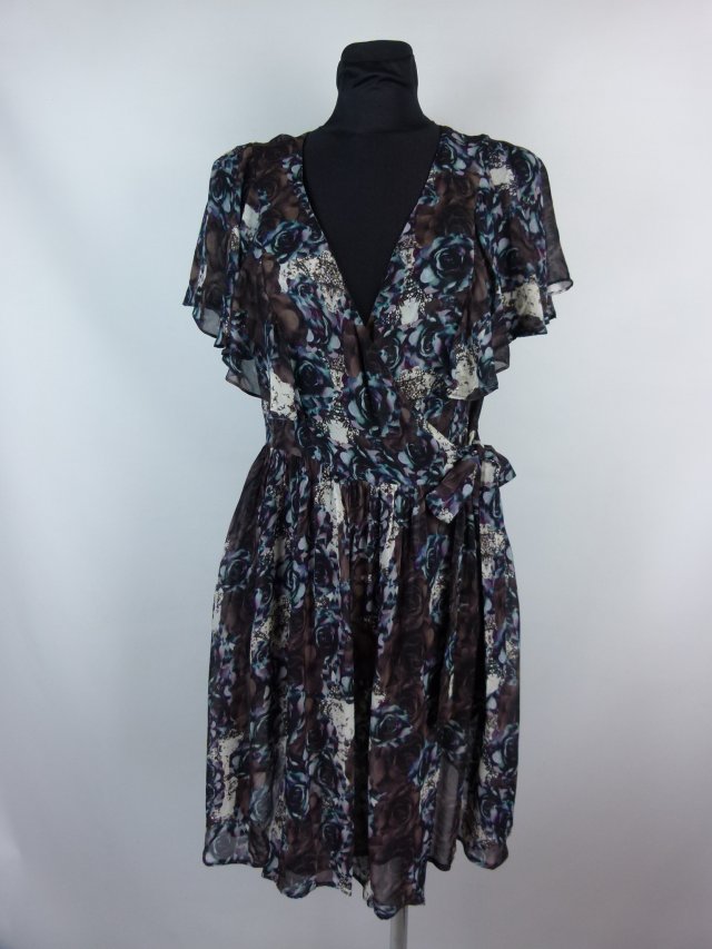 Topshop kopertowa szyfonowa sukienka 12 / 40